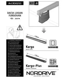 A Buon Prezzo Kit attacchi per barre auto portatutto dacia logan furgovan 09> (3 barre)n30253