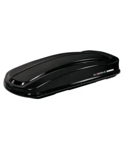 Box tetto per auto nordrive 430 litri in abs nero lucido - n60012 Spedito Oggi