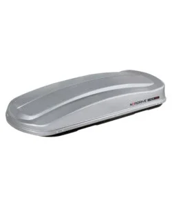 Spedizione Gratuita Box tetto per auto nordrive 430 litri in abs grigio goffrato - n60010