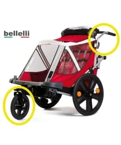Carrello passeggino per bici bellelli "kit urban" con maniglione Economico
