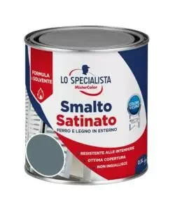 Smalto solvente satinato 0,5 lt. grigio scuro Acquista Ora