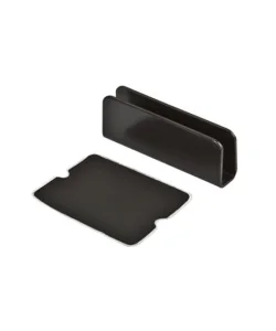 Ultimissimo Modello Contropiastre per ante in vetro - verniciato nero - 2 pz. - verniciato nero - 2 pz.