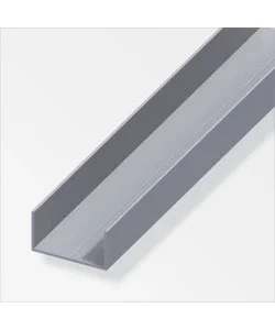 Ultimissimo Modello Profilo a u 15.5x27 alluminio naturale - 1 metro.