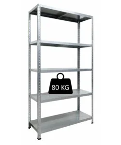 Vendita Finale Scaffale 4 ripiani in metallo grima "ettore" grigio portata 400 kg 100x40x187 cm