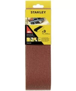 3 natri abrasivi di ricambio per levigatrice a nastro 75 x 533 mm grana 80 Soddisfatti O Rimborsati