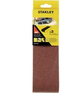 3 natri abrasivi di ricambio per levigatrice a nastro 75 x 533 mm grana 40 Occasione Imperdibile