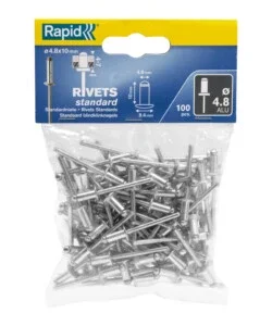 Solo Oggi Rivetti diametro 4x8mm. alu in busta da 100 pezzi