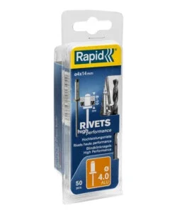 Rivetti diametro 4x12mm. alu + punta da trapano blister da 50 Più Venduto