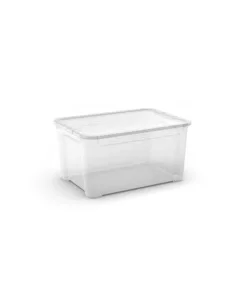 Contenitore con coperchio trasparente keter "tbox l" in plastica 47 lt 55,6x39,1x28,3 cm Non Perdere
