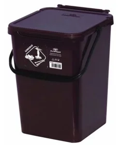 Cassonetto in plastica marrone con coperchio per raccolta differenziata, 10 lt Compra Online