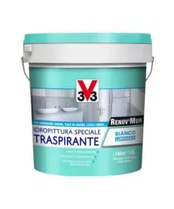 Direttamente Dal Produttore Pittura murale traspirante v33 "renov'mur" bianco 14 lt