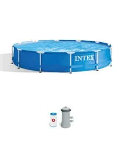 Di Tendenza Piscina fuori terra con struttura rotonda intex "metal frame" blu 366x366x76 cm - cod. 28212np