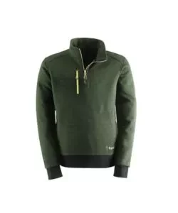 Felpa da lavoro kapriol "slick" con mezza zip verde tg m Compra Oggi Stesso
