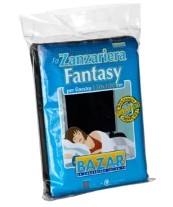 Zanzariera per finestra "fantasy" nera in velcro 150x180 cm Compra Oggi Stesso