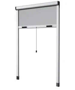 Zanzariera avvolgibile per finestre bianca con apertura verticale 100x150 cm Sconto