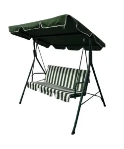 Dondolo da giardino 3 posti eurogarden "stripes" fantasia righe verdi 172x112x152 cm Nuovo Arrivo