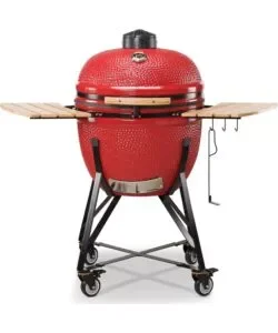 Barbecue a carbone kamado bono "limited 25" in ceramica rosso con rotelle 83x70x90 cm Subito Disponibile