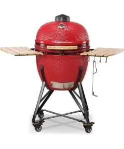 Barbecue a carbone kamado bono "grande 23" in ceramica rosso con rotelle 76x66x90 cm Offerta