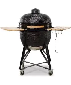 Barbecue a carbone kamado bono "grande 23" in ceramica nero con rotelle 76x66x90 cm Offerta Speciale