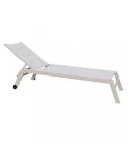 Consegna Rapida Sdraio reclinabile elica garden "formentera" in alluminio tortora 198x61x95 cm