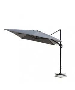 Compra Oggi Stesso Ombrellone da giardino a braccio laterale elica garden "hamel" in alluminio e poliestere grigio scuro 300x400x265 cm