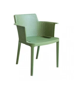 Soddisfatti O Rimborsati Sedia da esterno impilabile elica garden "cathy" in polipropilene verde scuro 60x58x76,5 cm