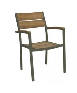 Soddisfatti O Rimborsati Sedia da esterno elica garden "cayman" in alluminio e polywood taupe 54x54x84 cm