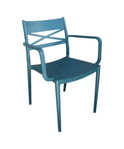 Ultime Pezzi Sedia da esterno elica garden "darleen" in polipropilene blu 55x55x81 cm