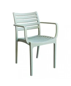 Di Tendenza Sedia da esterno impilabile elica garden "eveline" in polipropilene verde chiaro 58,5x55,2x84 cm