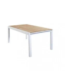 Tavolo da giardino allungabile elica garden "cayman" in alluminio bianco e polywood 160/240x95x74 cm Prezzo Ridotto