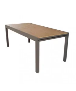 Tavolo da giardino allungabile elica garden "cayman" in alluminio e polywood taupe 160/240x95x74 cm Soddisfatti O Rimborsati