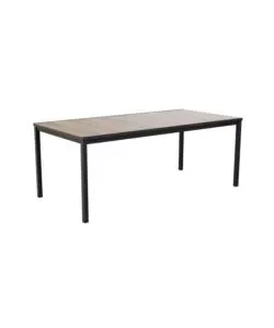 Tavolo da esterno keter "porto 200" in metallo grafite e piano effetto legno frassino 200x95x75 cm Bestseller