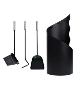 Promo Stagionale Set 3 accessori per caminetto easy system in metallo nero