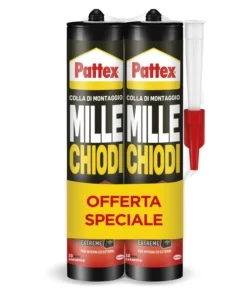 Acquista Ora Adesivo di montaggio monocomponente flessibile pattex "millechiodi" 2x460g