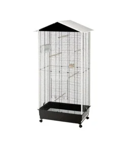 Voliera per uccelli "nota" nera, 76,5x57x161,5- ferplast Occasione