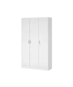 Armadio multifunzione 3 ante battenti bianco 104,2x36x180,9 cm Economico