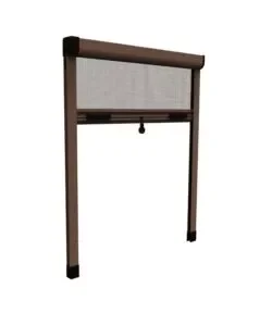 Zanzariera verticale avvolgibile "roto" marrone 100x170 cm Di Tendenza