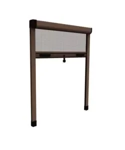 Zanzariera verticale avvolgibile "roto" marrone 160x170 cm Nuovo Arrivo