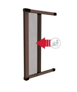 Zanzariera orizzontale per porta finestra con frizione "roto" marrone 160x250 cm Ultima Occasione