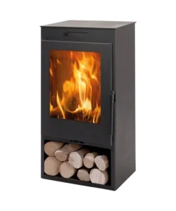 Direttamente Dal Produttore Stufa a legna panadero "zahara" in acciaio e ghisa nero 6,9 kw