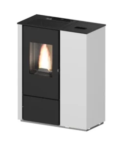 Prezzo Ridotto Stufa a pellet slim ventilata punto fuoco "carmen" bianco 7 kw