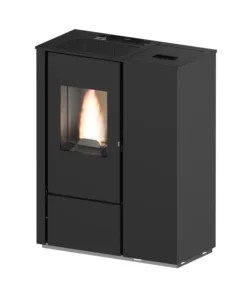 Stufa a pellet slim ventilata punto fuoco "carmen" nero 7 kw Ultimissimo Modello