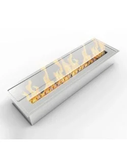 Più Venduto Bruciatore per camino bioetanolo divina fire in acciaio inox 3,5 lt 45,7x18,7x9,5 cm