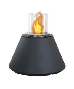 Camino bioetanolo da terra per interno esterno divina fire "stromboli" in resina antracite ø60x56 cm Consegna Rapida