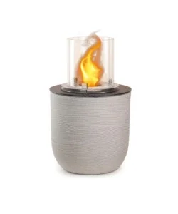 Camino bioetanolo da terra per interno esterno divina fire "raffaello" in resina beige ø35x55 cm Miglior Prezzo