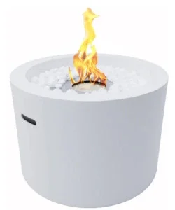 Camino bioetanolo da terra tondo per interno esterno divina fire "rodi" in acciaio bianco ø47,5x32,5 cm Ordina Subito