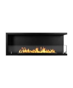 Camino bioetanolo da incasso divina fire "sutri 120" apertura laterale destra in acciaio nero 120x45 cm Offerta Speciale