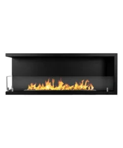 Camino bioetanolo da incasso divina fire "sutri 120" in acciaio nero 120x45 cm Vendita Finale