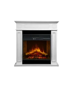 Camino elettrico da terra divina fire "jefferson" in legno bianco 89,5x90,5x28 cm Offerta