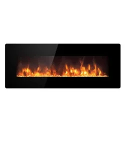 Ultimissimo Modello Camino elettrico da parete divina fire "dallas" nero 127x11x50 cm